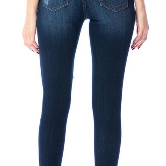 KanCan Leopard/Cheetah Patch Skinny Jeans - Picture 5 of 5